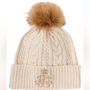 Lauren Ralph Lauren | cable knit winter hat.